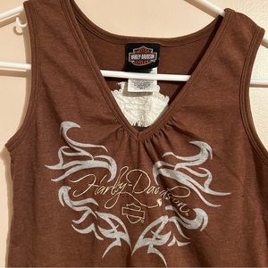 Harley Davidson Brown Tank Size Small
